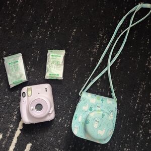 Lavendar Fuji Instax Camera Film And Case Bundle